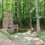 Outdoor Fireplace and Stone Patio